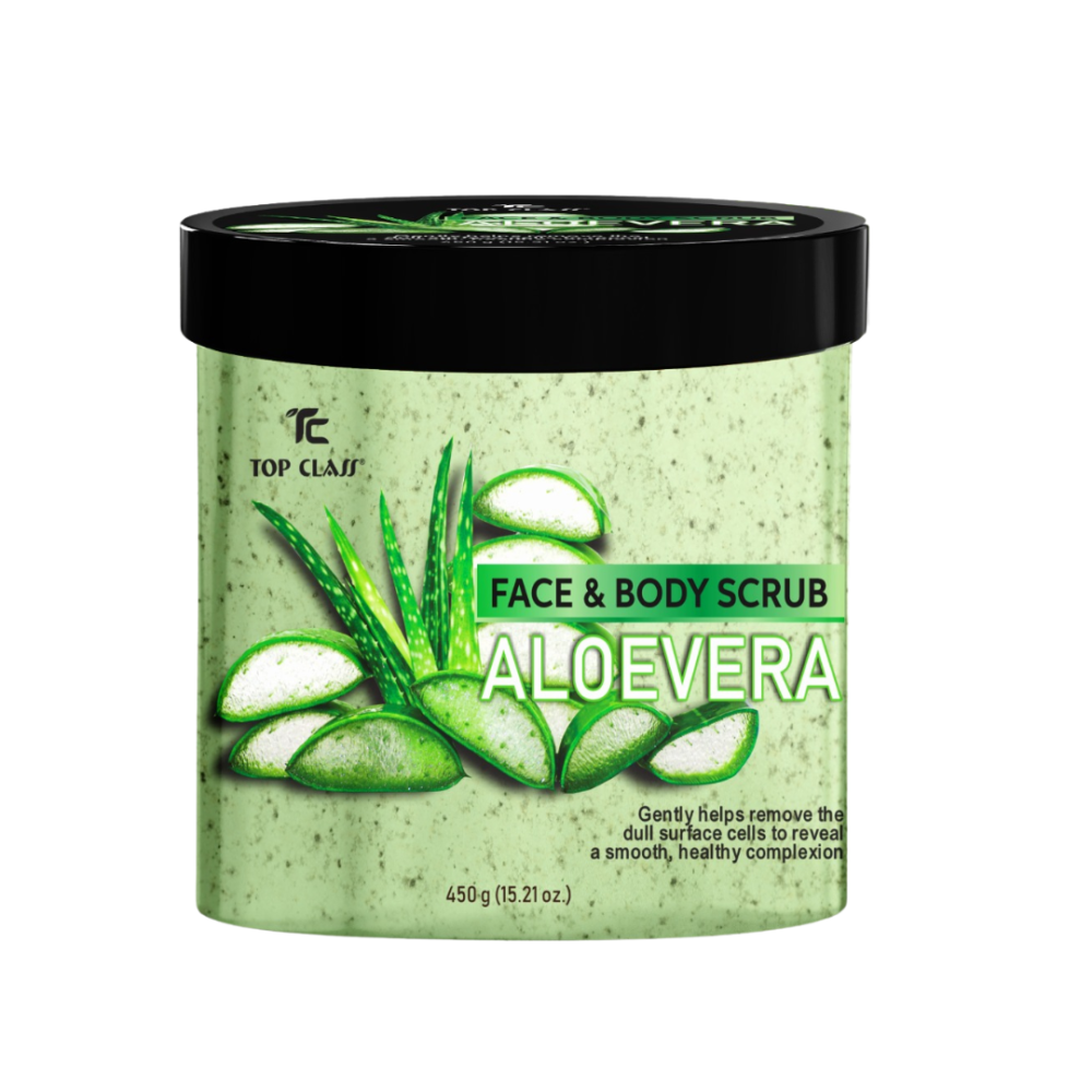 TOP CLASS FACE & BODY SCRUB ALOEVERA-450 GM